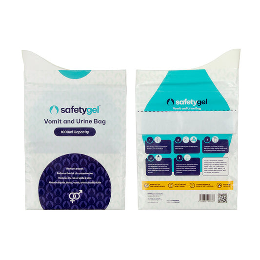 SafetyGel Vomit and Urine Absorbing Bag - 1000ml Capacity